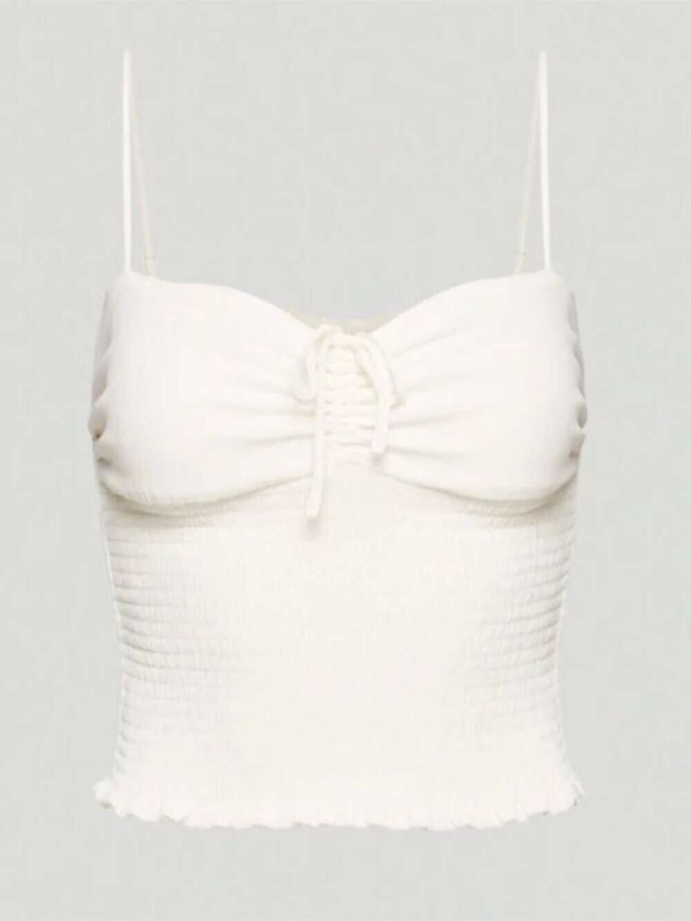 Aritzia Wilfred Ballet Camisole Tank Top Chiffon Light Birch White Size Medium - Picture 2 of 7